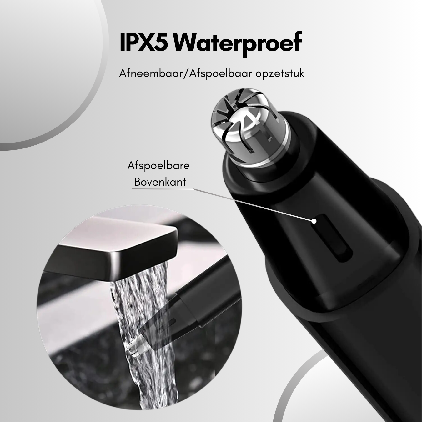 PrecisionPro neus en oorhaar wenkbrauw trimmer van Trimly IPX5 waterproef technologie 